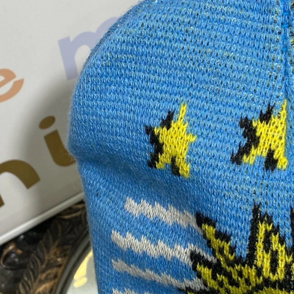 Blue Sun and Stars Kids Beanie